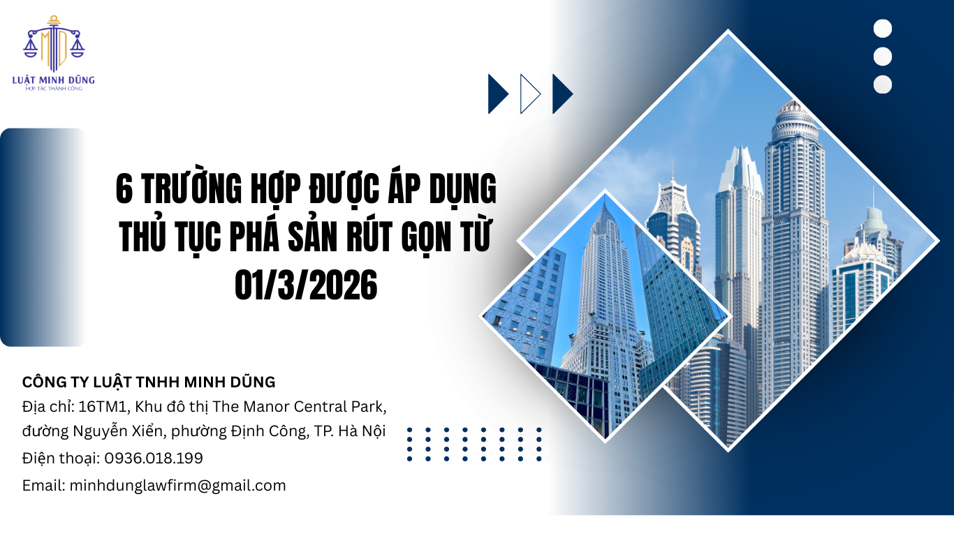 6 trường hợp được áp dụng thủ tục phá sản rút gọn từ 01/3/2026