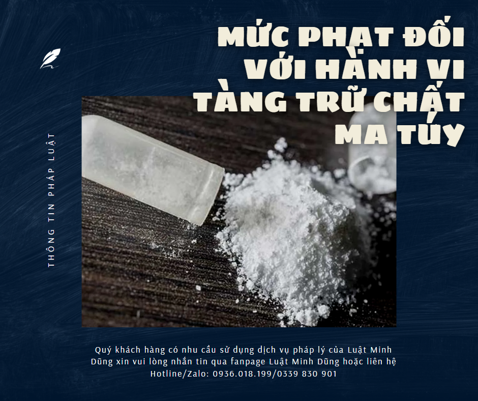 MỨC PHẠT ĐỐI VỚI HÀNH VI TÀNG TRỮ CHẤT MA TÚY